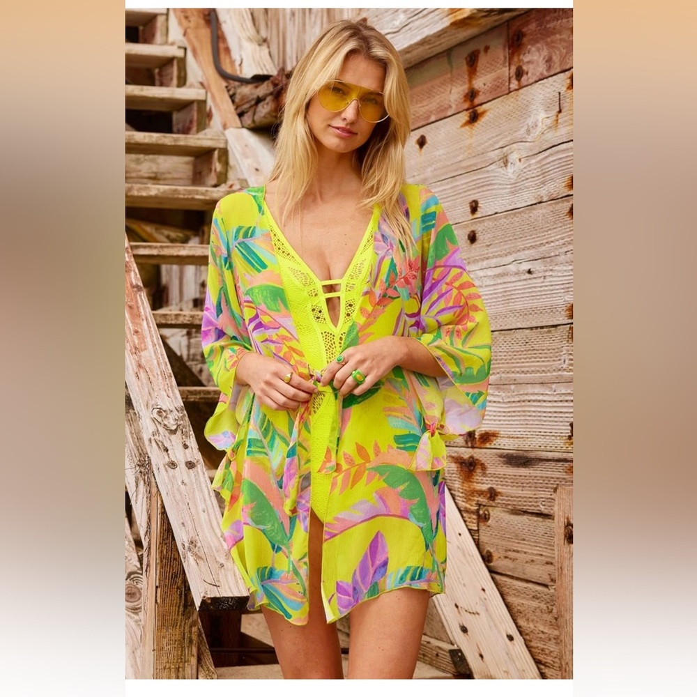 BECCA by Rebecca Virtue Costa Bella Chiffon Tunic Cover-Up